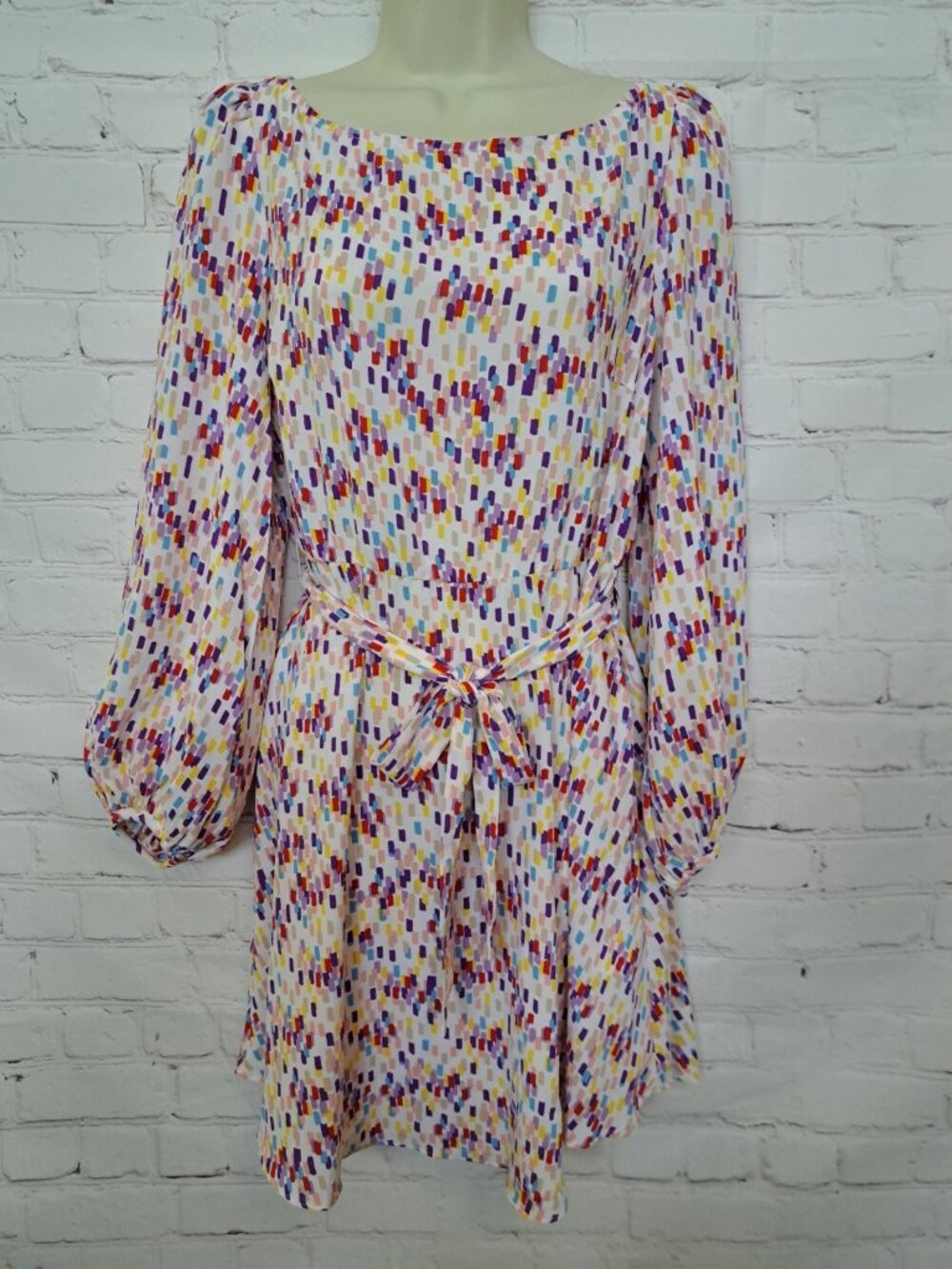 Traffic People Feminine Casual Fit & Flare Belted Dress Size Medium